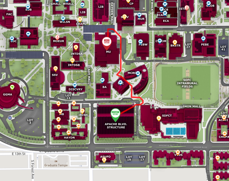 Map to MU | Sports Business Association at ASU